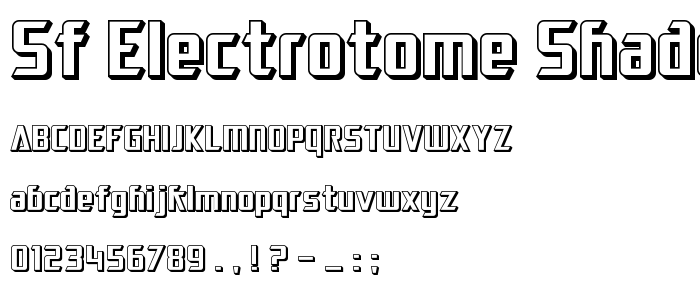 Sf_Electrotome_Shaded font