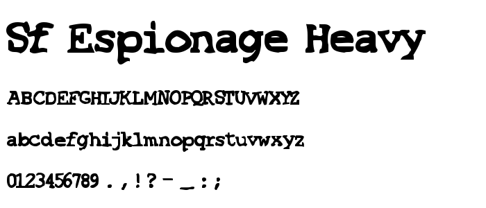 Sf_Espionage_Heavy font
