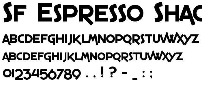 Sf_Espresso_Shack font