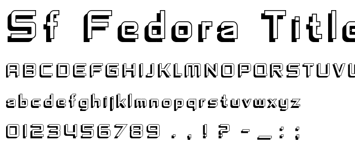 Sf_Fedora_Titles_Shadow font