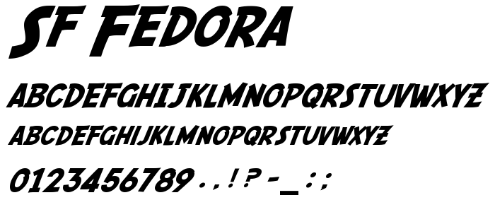 Sf_Fedora font