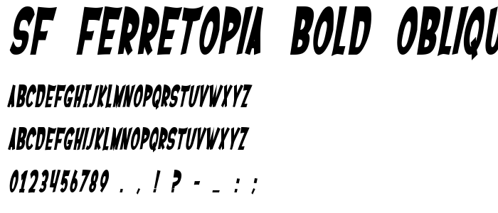 Sf_Ferretopia_Bold_Oblique font