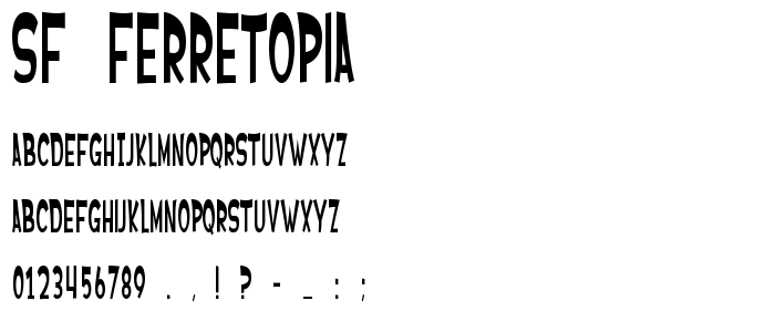 Sf_Ferretopia font
