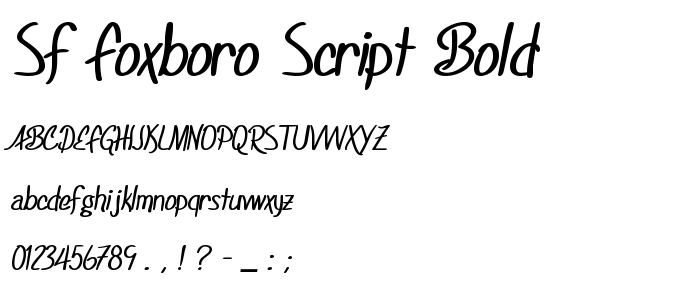 Sf_Foxboro_Script_Bold font