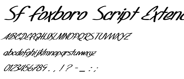 Sf_Foxboro_Script_Extended_Bold_Italic font