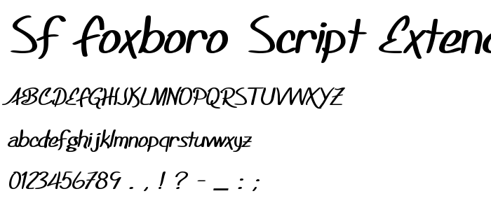 Sf_Foxboro_Script_Extended_Bold font