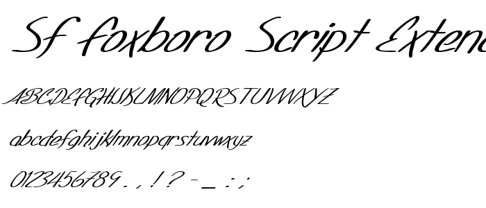 Sf_Foxboro_Script_Extended_Italic font