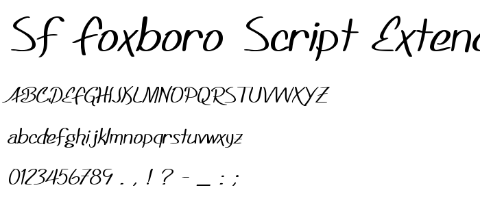 Sf_Foxboro_Script_Extended font