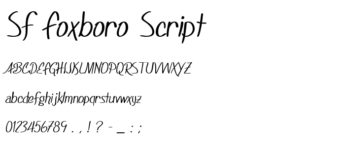 Sf_Foxboro_Script font