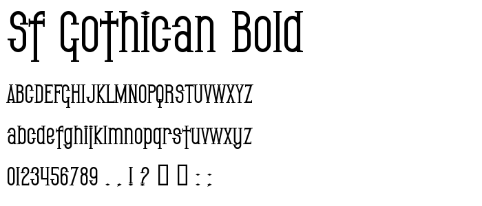 Sf_Gothican_Bold font