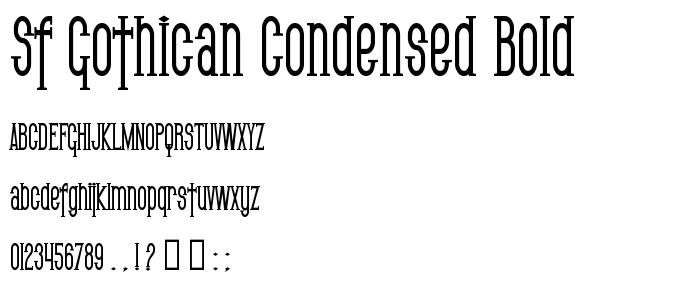 Sf_Gothican_Condensed_Bold font
