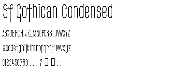 Sf_Gothican_Condensed font