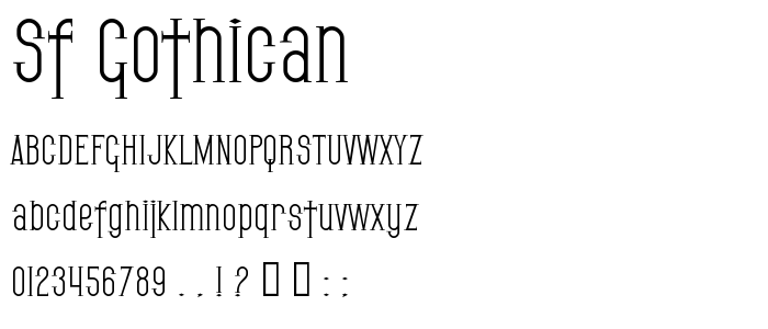 Sf_Gothican font