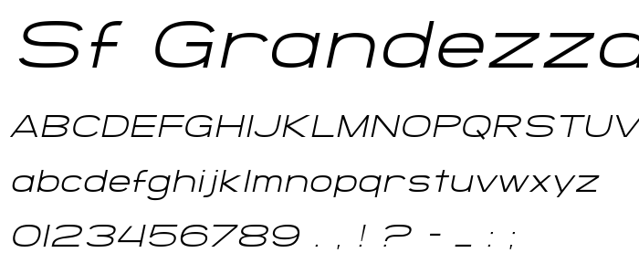 Sf_Grandezza_Light_Oblique font
