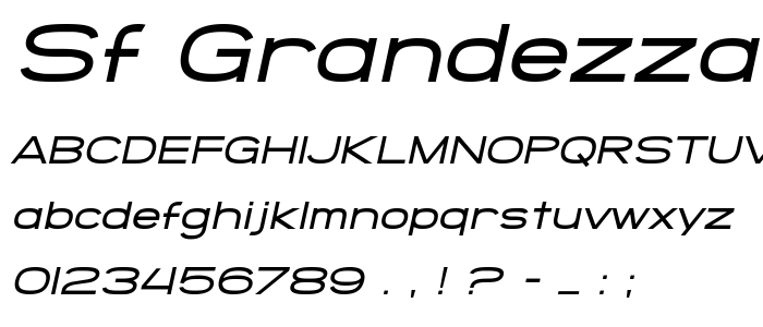 Sf_Grandezza_Medium_Oblique font