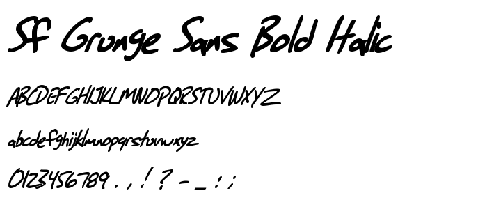 Sf_Grunge_Sans_Bold_Italic font