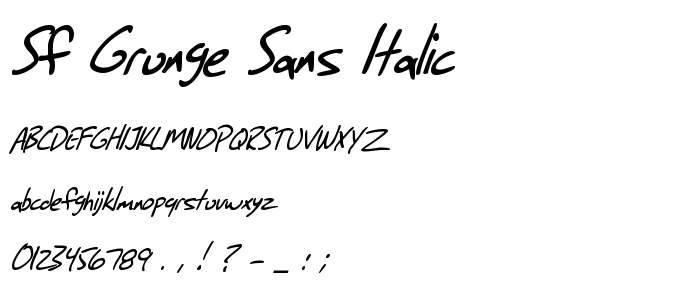 Sf_Grunge_Sans_Italic font