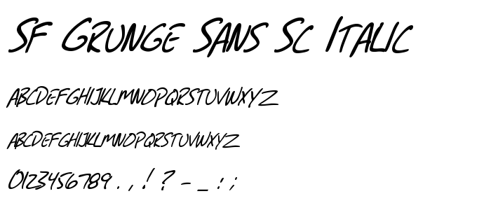 Sf_Grunge_Sans_Sc_Italic font