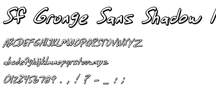 Sf_Grunge_Sans_Shadow_Italic font