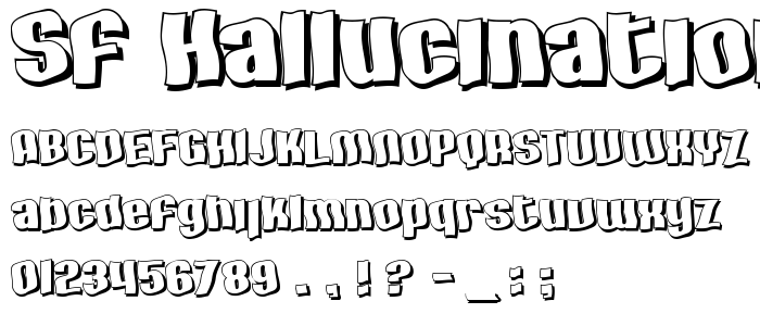 Sf_Hallucination_Shadow font