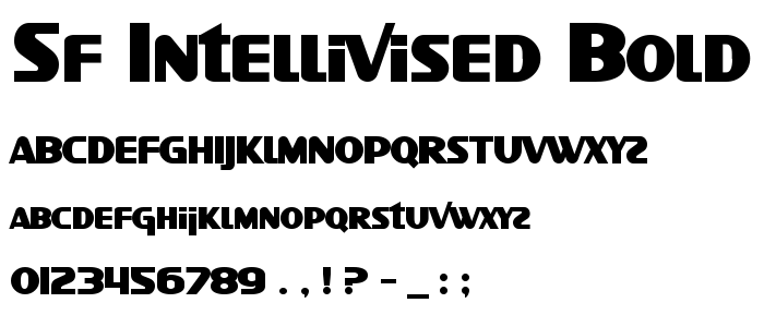 Sf_Intellivised_Bold font