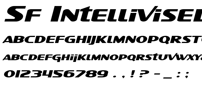 Sf_Intellivised_Extended_Italic font