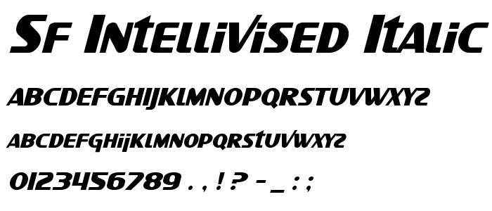 Sf_Intellivised_Italic font