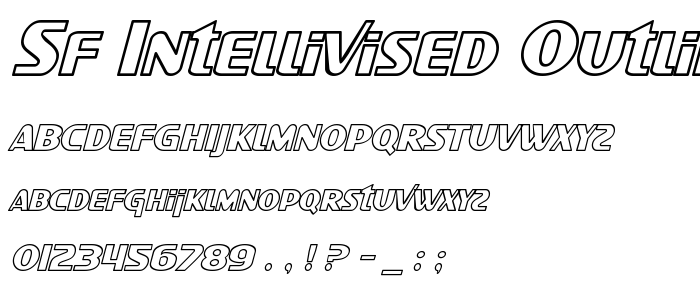 Sf_Intellivised_Outline_Italic font