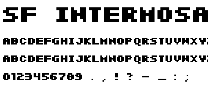 Sf_Intermosaic_B_Bold font