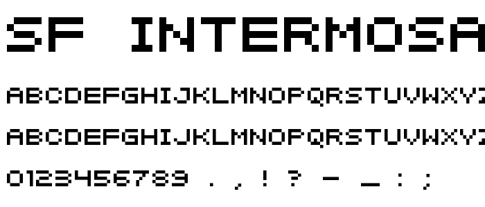 Sf_Intermosaic_B font