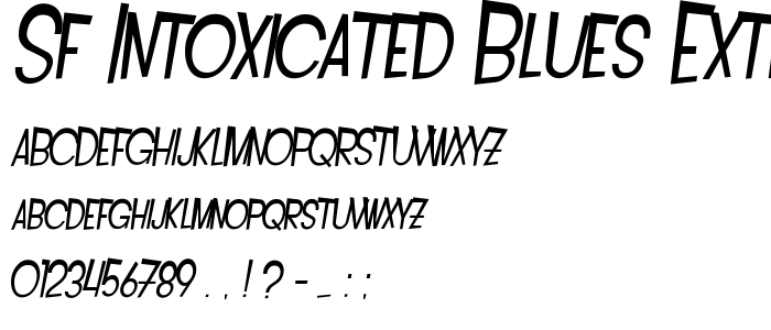 Sf_Intoxicated_Blues_Extended_Oblique font