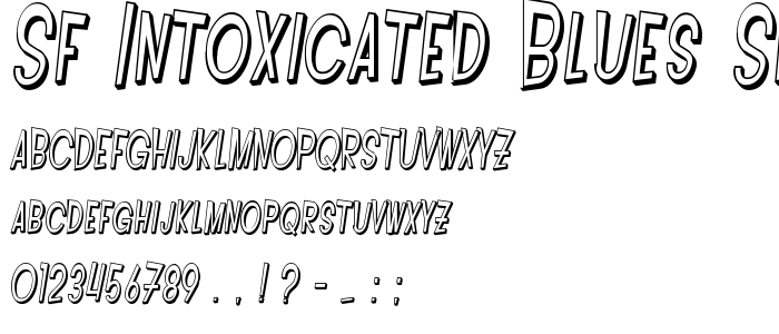 Sf_Intoxicated_Blues_Shaded_Oblique font