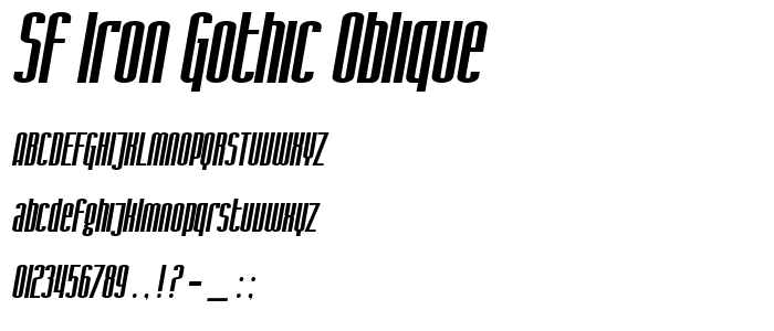 Sf_Iron_Gothic_Oblique font