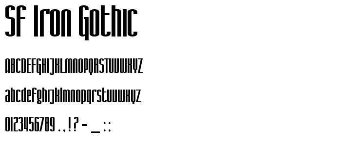 Sf_Iron_Gothic font