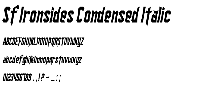 Sf_Ironsides_Condensed_Italic font