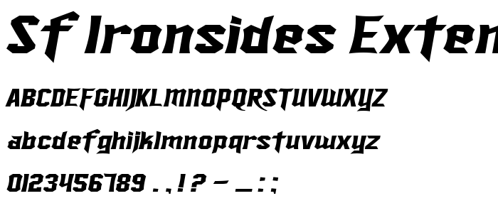 Sf_Ironsides_Extended_Italic font