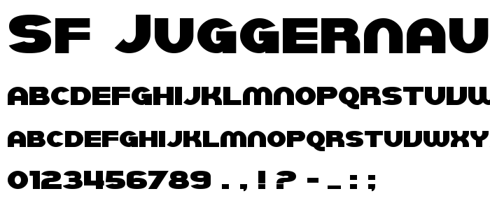 Sf_Juggernaut_Bold font