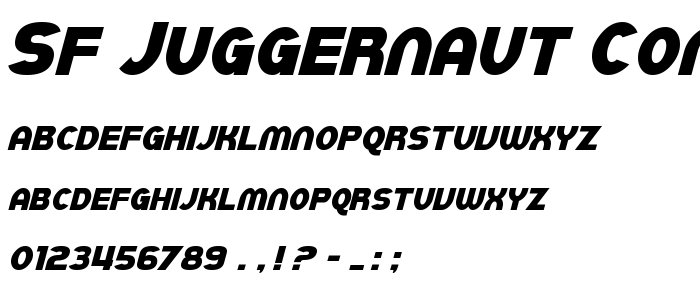 Sf_Juggernaut_Condensed_Italic font