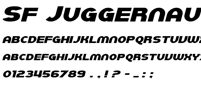 Sf_Juggernaut_Italic font