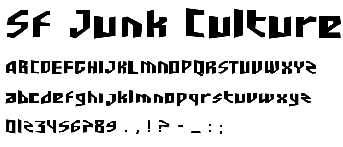 Sf_Junk_Culture_Bold font
