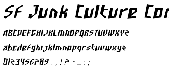 Sf_Junk_Culture_Condensed_Oblique font