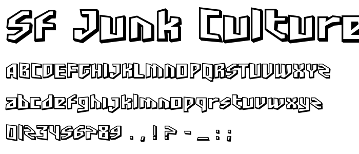 Sf_Junk_Culture_Shaded font