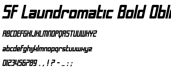 Sf_Laundromatic_Bold_Oblique font
