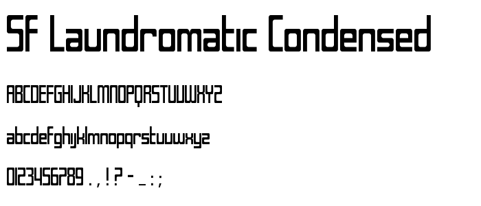 Sf_Laundromatic_Condensed font