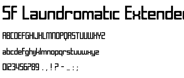 Sf_Laundromatic_Extended font