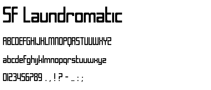 Sf_Laundromatic font