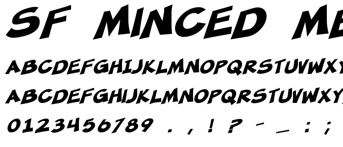 Sf_Minced_Meat_Bold_Oblique font