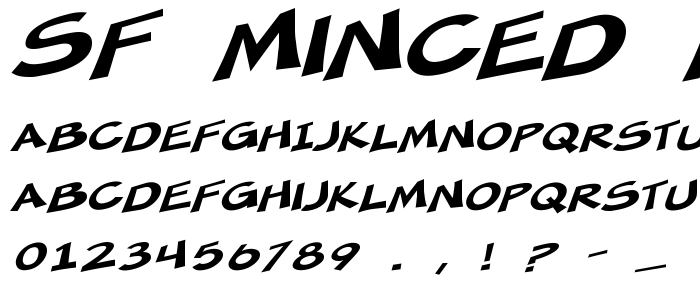 Sf_Minced_Meat_Extended_Oblique font