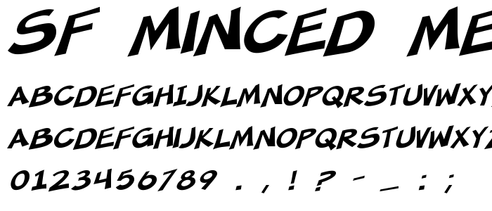 Sf_Minced_Meat_Oblique font