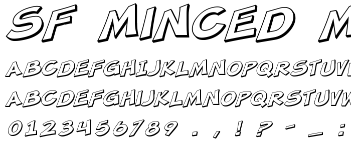 Sf_Minced_Meat_Shaded_Oblique font